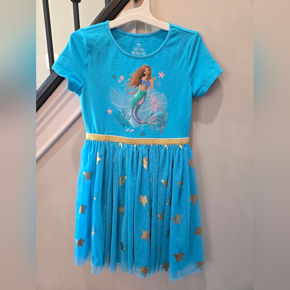 Disney Ariel Blue Dress with Gold Accents, Size S